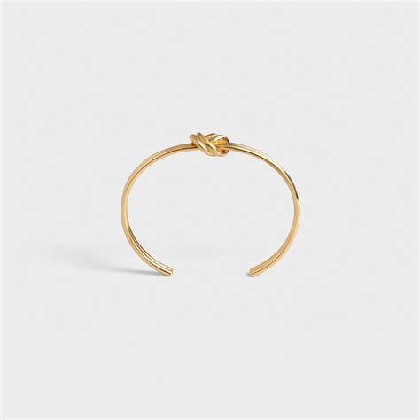 celine knot cuff price|KNOT DOUBLE CUFF IN BRASS WIT.